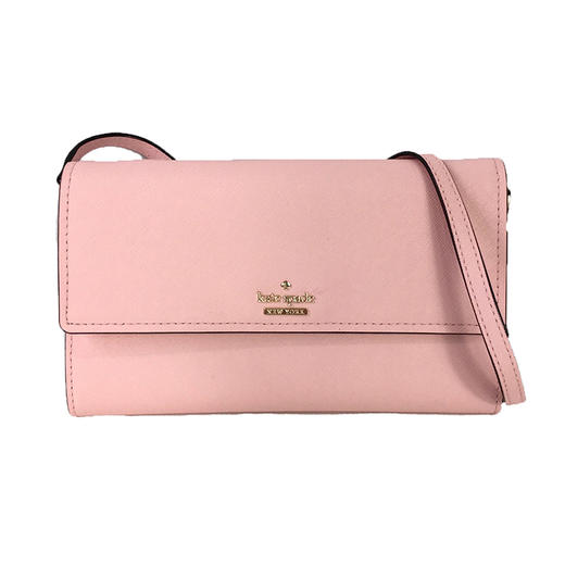 Kate Spade 凯特·丝蓓 女士皮革单肩斜挎包 粉色 PWRU5288 PINKSUNSET 商品图0