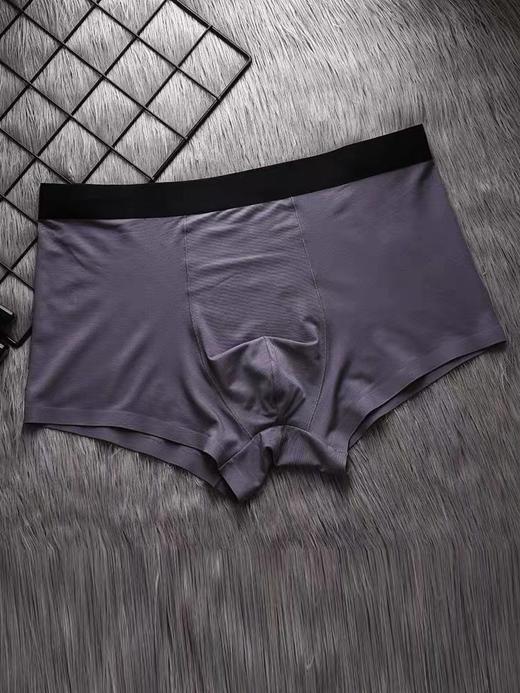 AB男士无痕内裤莫代尔纯色透气四角裤头一片式包臀平角裤E771 商品图2