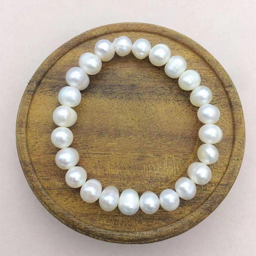 淡水珍珠项链近圆素珠 母亲节妇女节礼物送妈妈婆婆。ry 商品图3