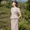 IWY/粉色都市时尚设计感职业女士西装连衣裙白领工作服上班职业装Q718 商品缩略图2