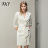 IWY/白色七分袖都市时尚设计感职业女士西装连衣裙工作服上班职业装Q11211 商品缩略图1