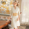 IWY/夏季高端职业装气质女西装套裙修身商务正装连衣裙修身显瘦正装OL Q676+腰封d0103+腰带d0053 商品缩略图2