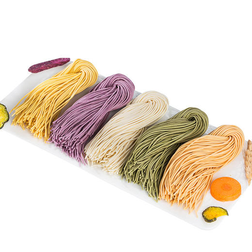 「3袋装！五谷蔬菜面」五谷蔬菜面菠菜南瓜胡萝卜紫薯小麦彩色面条细面半干面粮油米面 商品图4