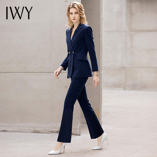 IWY/阔腿裤西装套装女高端正式场合职业装气质面试正装售楼部工作服Ol C12123+P32123 商品图2