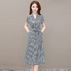 YWE 22A1259贵夫人格子连衣裙收腰显瘦气质裙 商品缩略图2