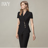 IWY/黑色夏季都市时尚设计感职业女士西装套装工作服上班职业装CP10409 商品缩略图4