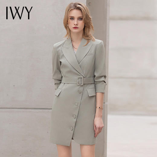 IWY/高级感西装连衣裙2022夏季薄款时尚气质工作服名媛职业装女套装裙 Q12208 商品图4
