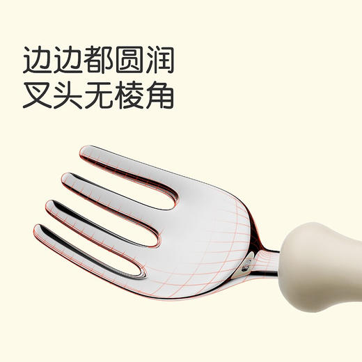 世喜 宝宝勺子 不锈钢叉勺套装 商品图2