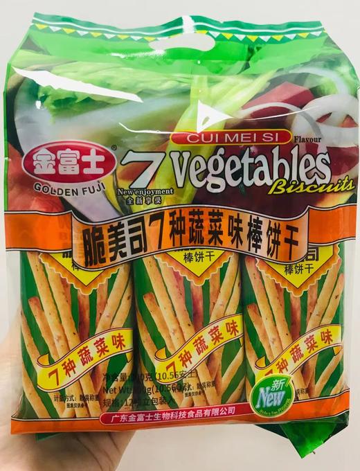 金富士 脆美司7种蔬菜味棒饼干(绿） 300g   6921233903286 商品图0