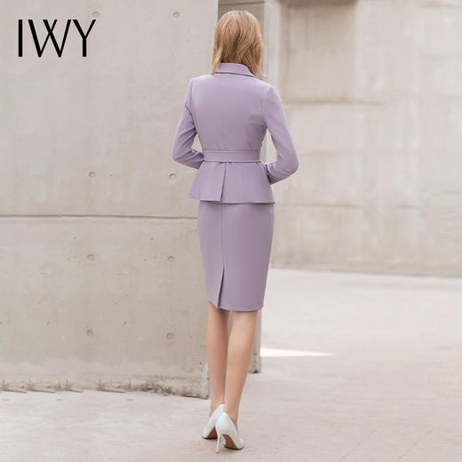 IWY/名媛气质紫色西装半裙*雅显瘦职业装正装主持人上镜装工作服OL C12105+S12105 商品图3