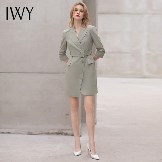 IWY/高级感西装连衣裙2022夏季薄款时尚气质工作服名媛职业装女套装裙 Q12208 商品图1