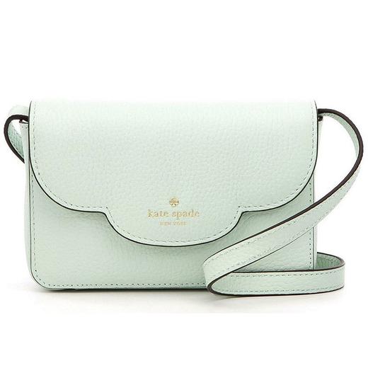 Kate Spade 凯特·丝蓓 女士皮革单肩斜挎包 淡绿色 PXRU7340 MINTSPLASH 商品图0
