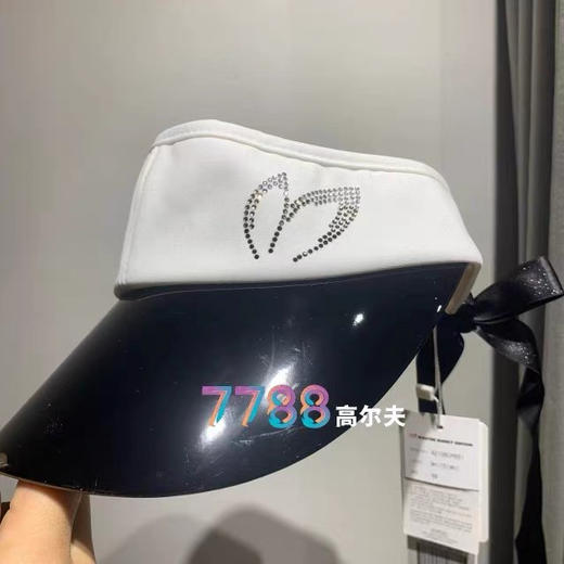 正品韩国MASTER BUNNY高尔夫球帽21秋款女款字标无顶遮阳防晒帽 商品图0