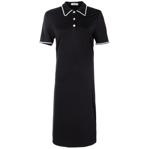 米思阳夏季新款简约气质钉珠Polo领T恤裙短袖直筒连衣裙 商品图4