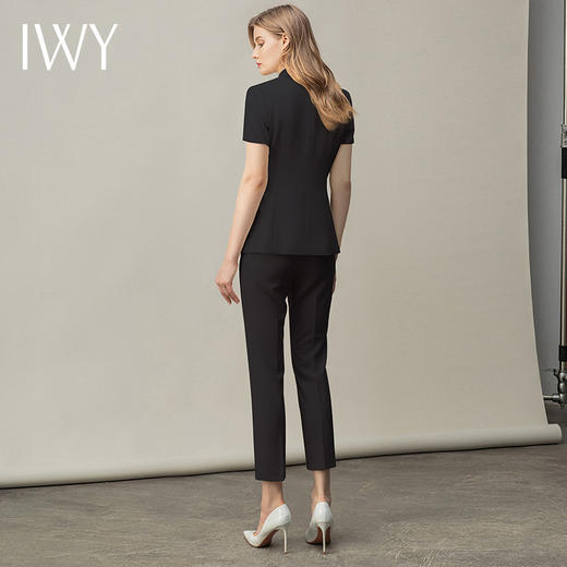 IWY/黑色夏季都市时尚设计感职业女士西装套装工作服上班职业装CP10409 商品图3