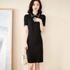 米思阳夏季新款简约气质钉珠Polo领T恤裙短袖直筒连衣裙 商品缩略图2