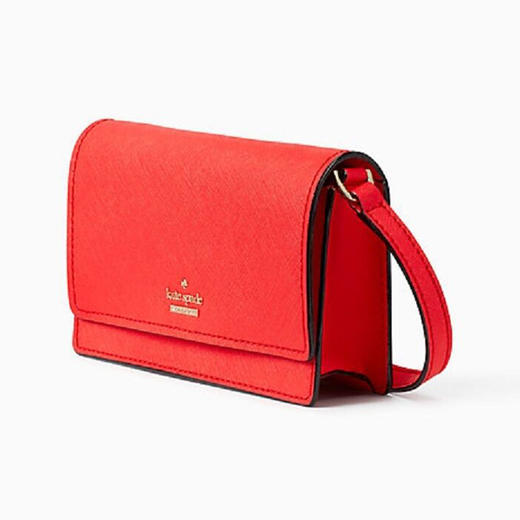 Kate Spade 凯特·丝蓓 女士皮革单肩斜挎包 玫红色 PWRU5533 PUNCH 商品图1
