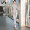 IWY/雾霾蓝色都市时尚设计感职业女士西装套装工作服上班职业装CP1544 商品缩略图0