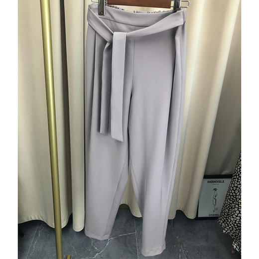 丁摩 春夏腰带松紧腰褶皱宽松垂感休闲西裤长裤19-57 -DJ99 商品图2