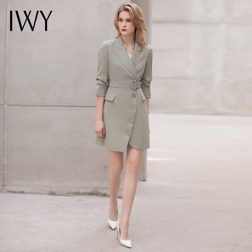 IWY/高级感西装连衣裙2022夏季薄款时尚气质工作服名媛职业装女套装裙 Q12208 商品图2