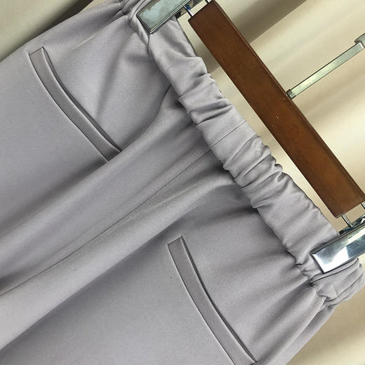 丁摩 春夏腰带松紧腰褶皱宽松垂感休闲西裤长裤19-57 -DJ99 商品图4