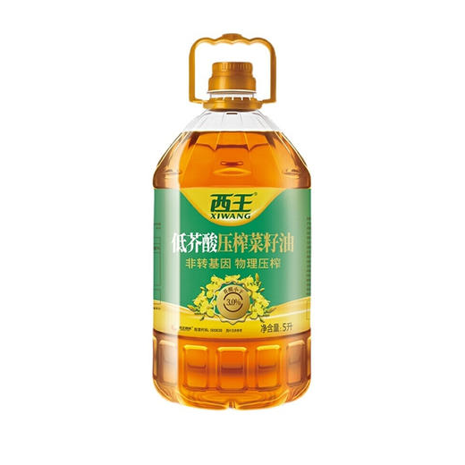 西王低芥酸压榨菜籽油 5L 商品图0