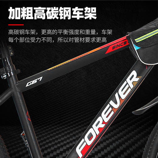 上海永久牌山地变速自行车男女学生成人双碟刹的减震越野代步单车 商品图1