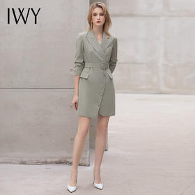 IWY/高级感西装连衣裙2022夏季薄款时尚气质工作服名媛职业装女套装裙 Q12208