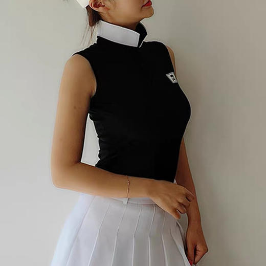 21夏季CHUCUCHU新款高尔夫女士修身上衣砍袖 商品图3