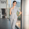 IWY/雾霾蓝色都市时尚设计感职业女士西装套装工作服上班职业装CP1544 商品缩略图4