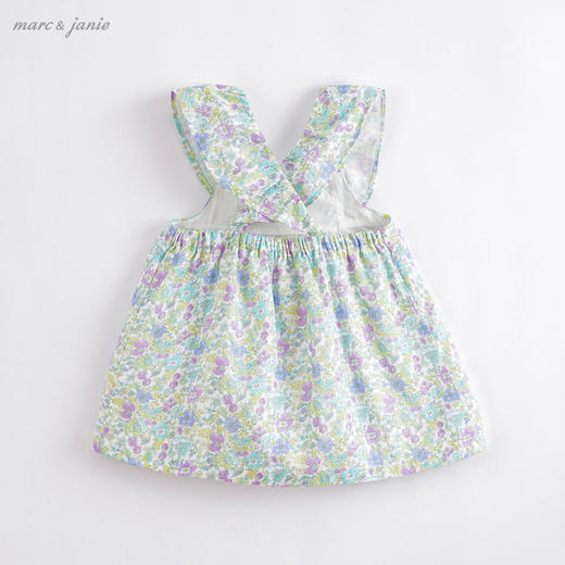 马克珍妮夏装新款 女童舒适全棉田园印花吊带裙220906 商品图1