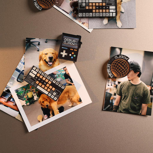 Hack亚克力冰箱贴 个性创意3D立体磁贴定制磁吸防撞白板贴Debug The World 商品图6