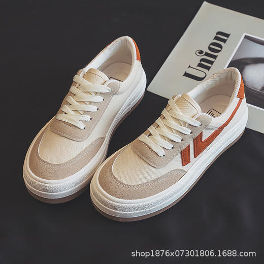 爆款休闲板鞋女韩版ulzzang潮原宿风2022学生新款百搭平底小白鞋 商品图2