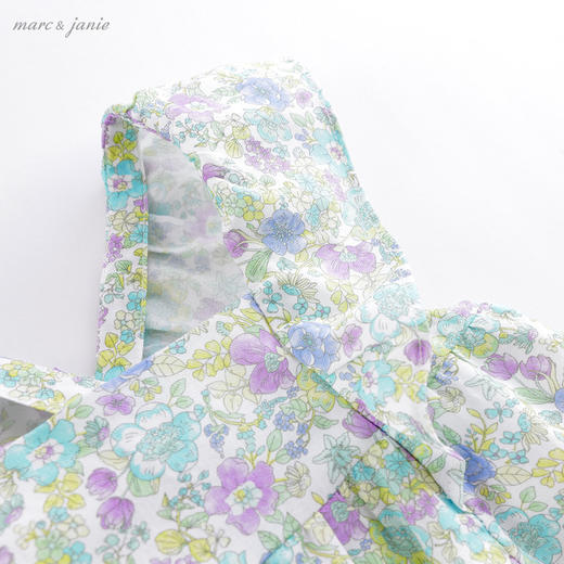 马克珍妮夏装新款 女童舒适全棉田园印花吊带裙220906 商品图3