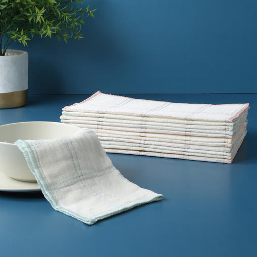 美丽雅洗碗巾3条装吸水不易掉毛厚实厨房纤维清洁抹布 商品图3