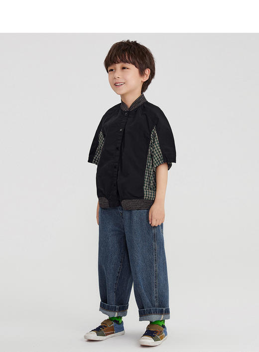 江南布衣童   22年夏装新款短袖衬衣  1M4253120 商品图5