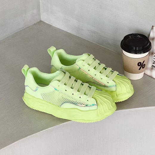 lfgj jeans BB098 真皮网面面料内里单里圆头系带溶解鞋平底软底女鞋 商品图3