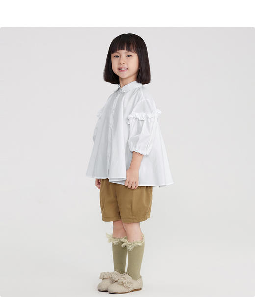 江南布衣 22年夏装新款中袖衬衣  1M3261110 商品图3