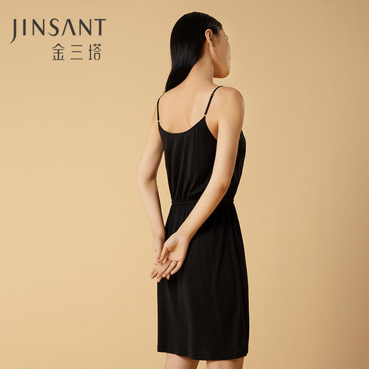 金三塔2022春夏新品100%桑蚕丝凉感舒适女真丝针织可外穿吊带睡裙 YZFCB302 商品图1