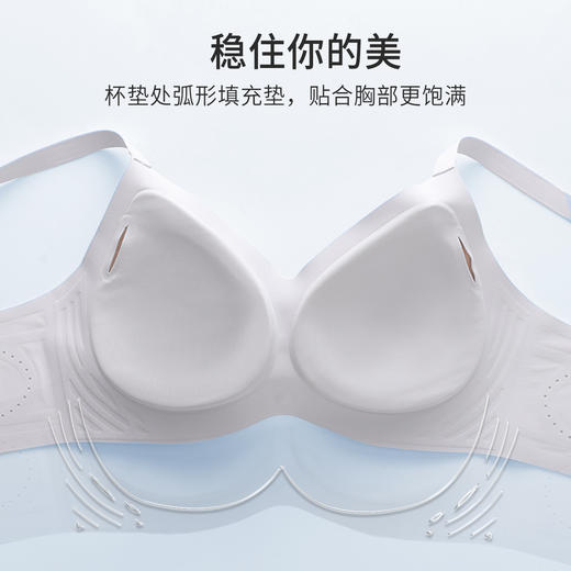 都市丽人内衣中厚泳布三排扣无钢圈3/4杯VBRALB21N1 商品图4