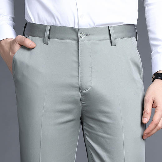 【恬妈推荐】罗蒙春季男装休闲西裤男士正装商务通勤百搭休闲裤直筒修身男长裤子 商品图9