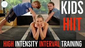 Kids HIIT Intermediate Workout  High Intensity Interval Training For Families