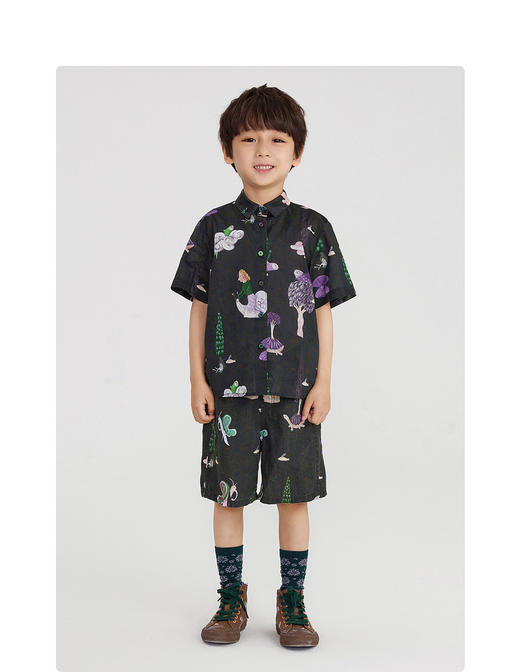 江南布衣 22年夏装新款短袖衬衣  1M4252100 商品图6