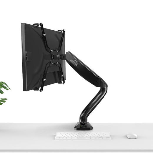 KALOC卡洛奇 液晶显示器支架 桌面万向旋转升降多屏显示屏支架 通用底座支架臂17-32英寸适用 （19-32英寸）显示器气压桌面支架+无孔配件 商品图0