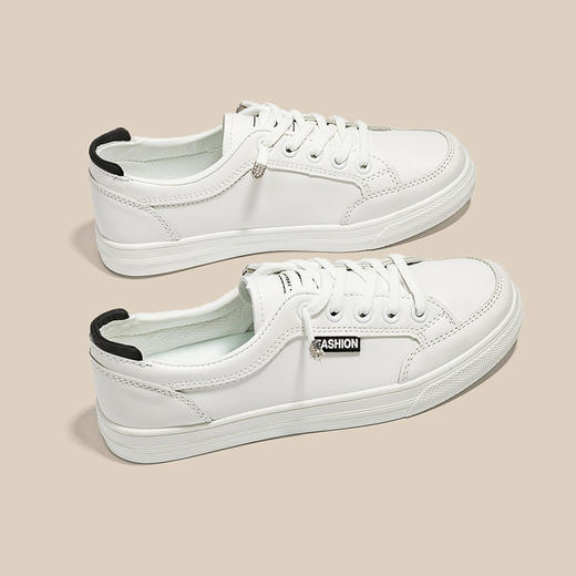 小白鞋女浅口懒人鞋2022新款学生百搭板鞋韩版轻便运动休闲鞋 商品图3