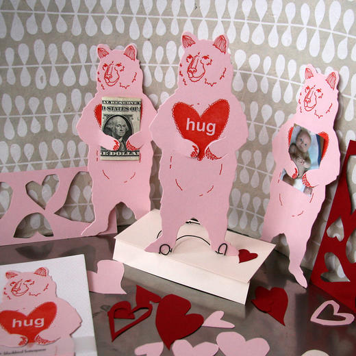 北京仓｜BlackBird LetterPress-valentine-来个熊抱 贺卡［美国设计师］ 商品图2
