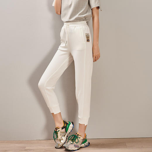 剩S/M/XL 芳外芳外针织哈伦裤夏季微弹薄款九分收脚裤女式休闲裤 商品图2