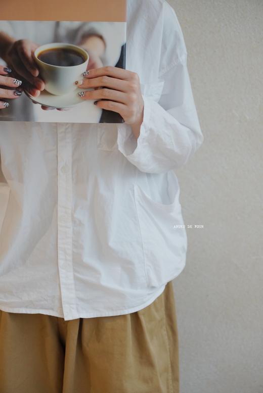 （5折）（g）黑/白口袋衬衫 商品图5