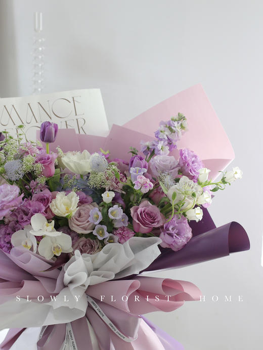 紫色熊抱大花束 商品图2