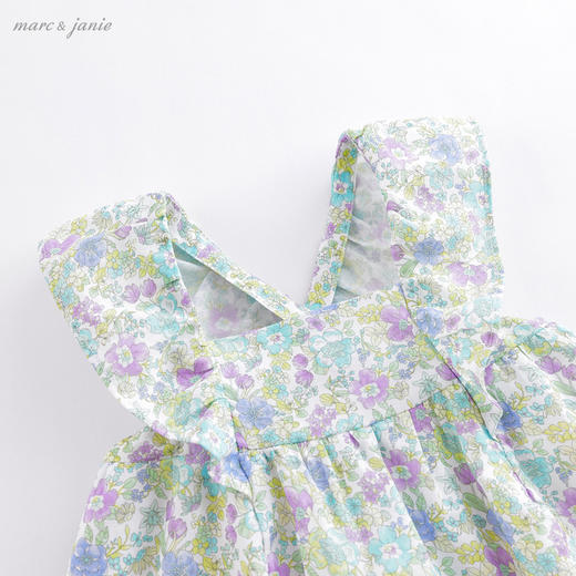 马克珍妮夏装新款 女童舒适全棉田园印花吊带裙220906 商品图2